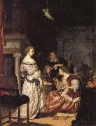 Frans van Mieris The Painter with His Family oil painting reproduction